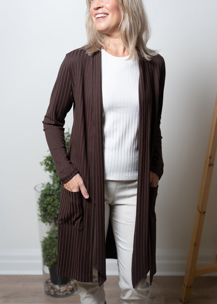Uliva cardi - rib knit