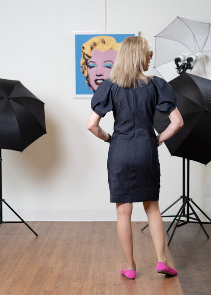 Violet dress - stretch denim