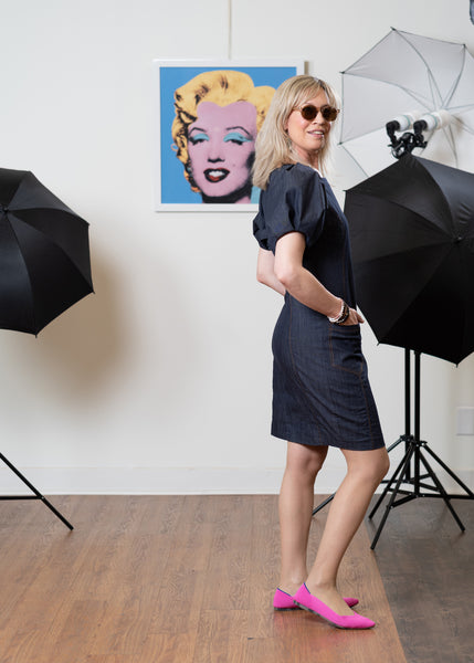 Violet dress - stretch denim